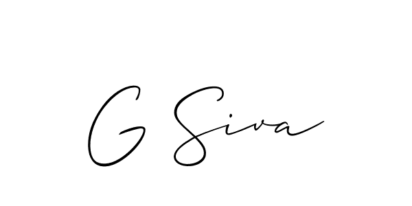 How to make G Siva name signature. Use Allison_Script style for creating short signs online. This is the latest handwritten sign. G Siva signature style 2 images and pictures png