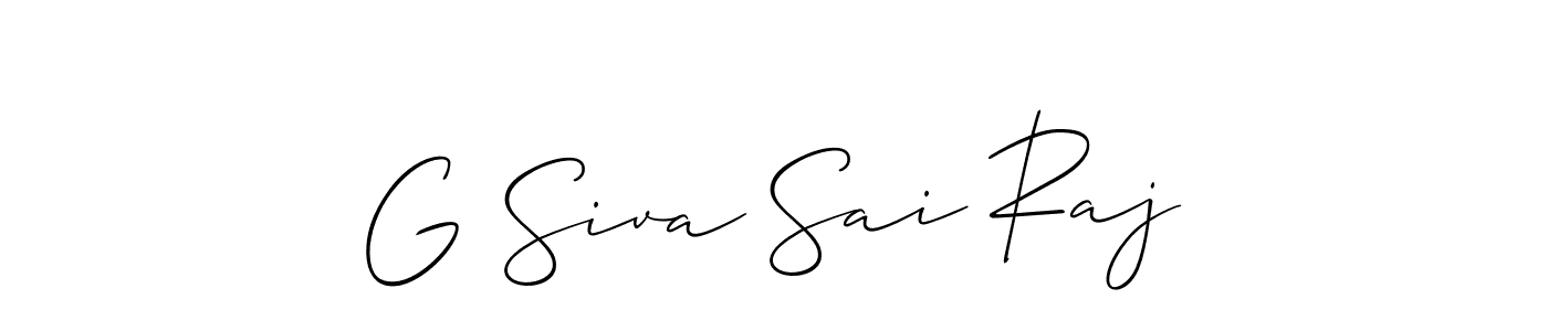 Make a beautiful signature design for name G Siva Sai Raj. With this signature (Allison_Script) style, you can create a handwritten signature for free. G Siva Sai Raj signature style 2 images and pictures png