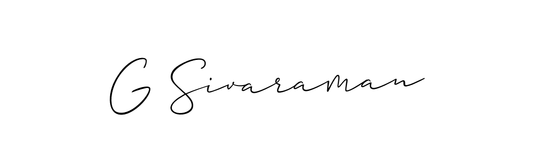 Also we have G Sivaraman name is the best signature style. Create professional handwritten signature collection using Allison_Script autograph style. G Sivaraman signature style 2 images and pictures png