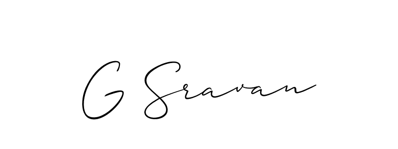 G Sravan stylish signature style. Best Handwritten Sign (Allison_Script) for my name. Handwritten Signature Collection Ideas for my name G Sravan. G Sravan signature style 2 images and pictures png