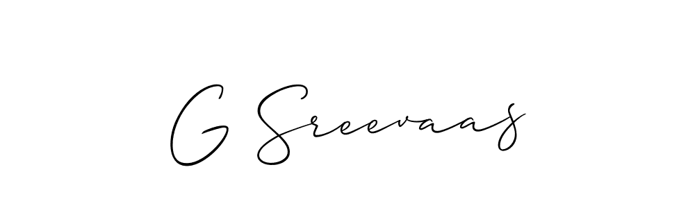 Allison_Script is a professional signature style that is perfect for those who want to add a touch of class to their signature. It is also a great choice for those who want to make their signature more unique. Get G Sreevaas name to fancy signature for free. G Sreevaas signature style 2 images and pictures png