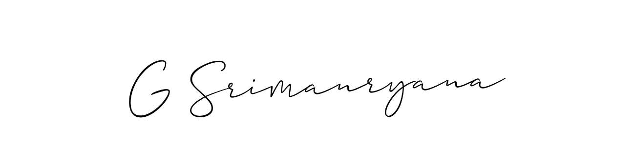 Check out images of Autograph of G Srimanryana name. Actor G Srimanryana Signature Style. Allison_Script is a professional sign style online. G Srimanryana signature style 2 images and pictures png