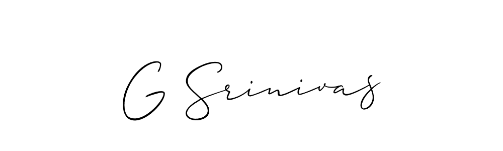 Create a beautiful signature design for name G Srinivas. With this signature (Allison_Script) fonts, you can make a handwritten signature for free. G Srinivas signature style 2 images and pictures png