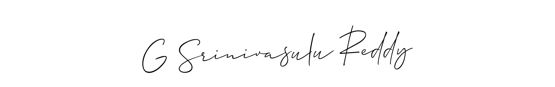 Design your own signature with our free online signature maker. With this signature software, you can create a handwritten (Allison_Script) signature for name G Srinivasulu Reddy. G Srinivasulu Reddy signature style 2 images and pictures png