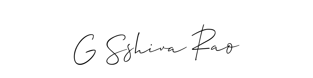 Allison_Script is a professional signature style that is perfect for those who want to add a touch of class to their signature. It is also a great choice for those who want to make their signature more unique. Get G Sshiva Rao name to fancy signature for free. G Sshiva Rao signature style 2 images and pictures png
