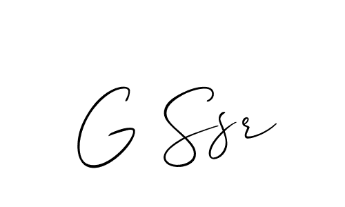 G Ssr stylish signature style. Best Handwritten Sign (Allison_Script) for my name. Handwritten Signature Collection Ideas for my name G Ssr. G Ssr signature style 2 images and pictures png