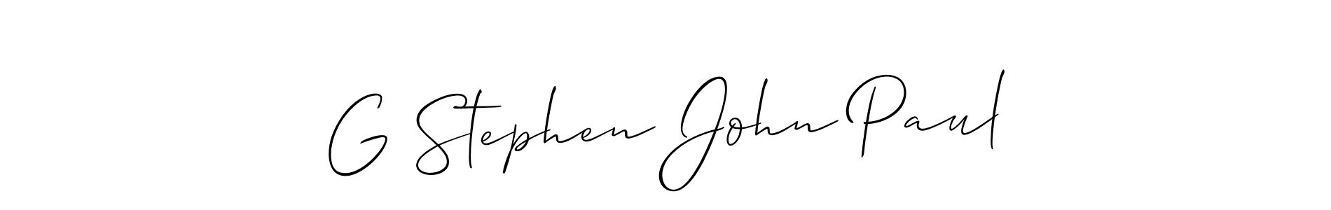 Best and Professional Signature Style for G Stephen John Paul. Allison_Script Best Signature Style Collection. G Stephen John Paul signature style 2 images and pictures png