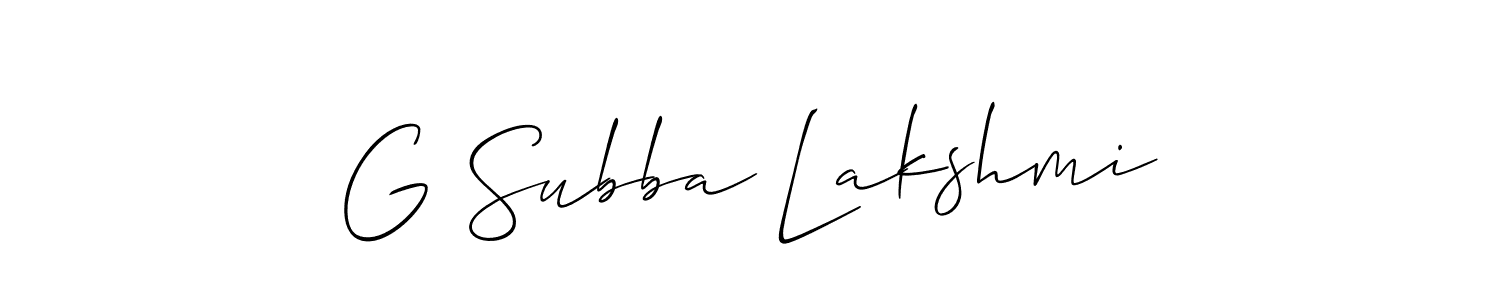 Once you've used our free online signature maker to create your best signature Allison_Script style, it's time to enjoy all of the benefits that G Subba Lakshmi name signing documents. G Subba Lakshmi signature style 2 images and pictures png