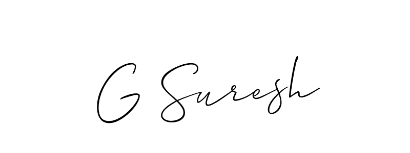 Make a short G Suresh signature style. Manage your documents anywhere anytime using Allison_Script. Create and add eSignatures, submit forms, share and send files easily. G Suresh signature style 2 images and pictures png