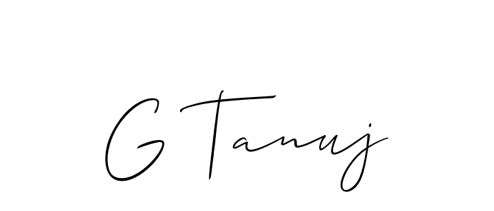 Best and Professional Signature Style for G Tanuj. Allison_Script Best Signature Style Collection. G Tanuj signature style 2 images and pictures png