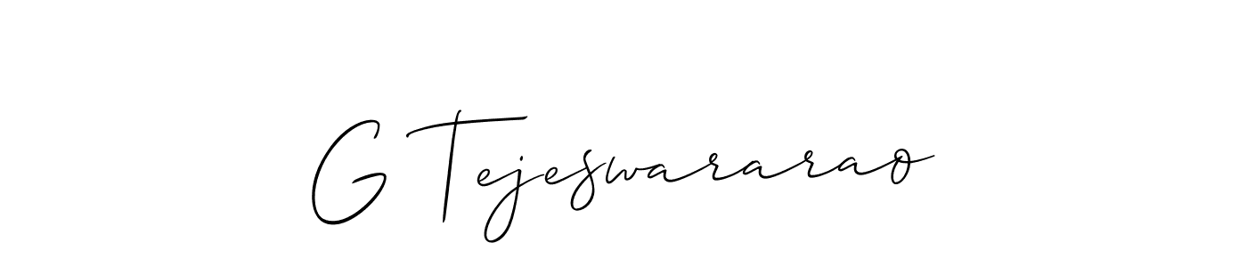 It looks lik you need a new signature style for name G Tejeswararao. Design unique handwritten (Allison_Script) signature with our free signature maker in just a few clicks. G Tejeswararao signature style 2 images and pictures png