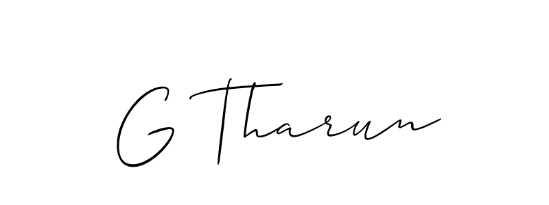 Similarly Allison_Script is the best handwritten signature design. Signature creator online .You can use it as an online autograph creator for name G Tharun. G Tharun signature style 2 images and pictures png