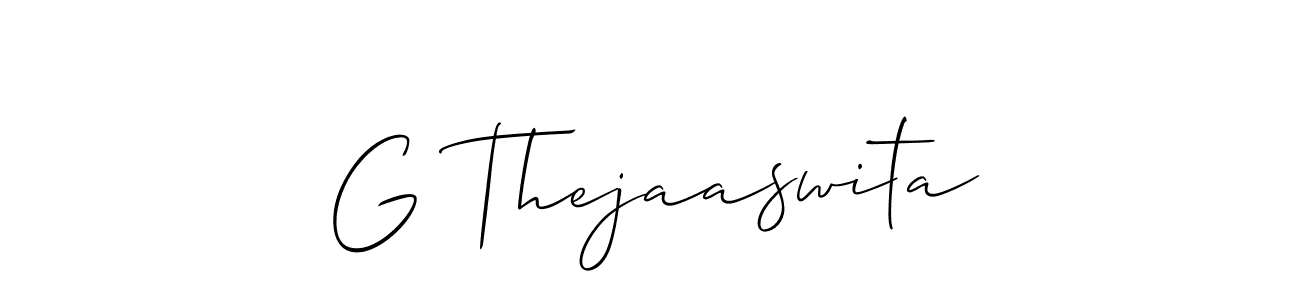 How to make G Thejaaswita signature? Allison_Script is a professional autograph style. Create handwritten signature for G Thejaaswita name. G Thejaaswita signature style 2 images and pictures png