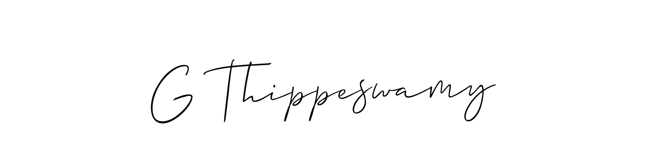 Also we have G Thippeswamy name is the best signature style. Create professional handwritten signature collection using Allison_Script autograph style. G Thippeswamy signature style 2 images and pictures png