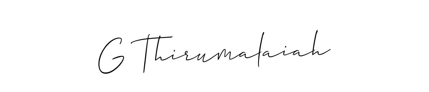 It looks lik you need a new signature style for name G Thirumalaiah. Design unique handwritten (Allison_Script) signature with our free signature maker in just a few clicks. G Thirumalaiah signature style 2 images and pictures png