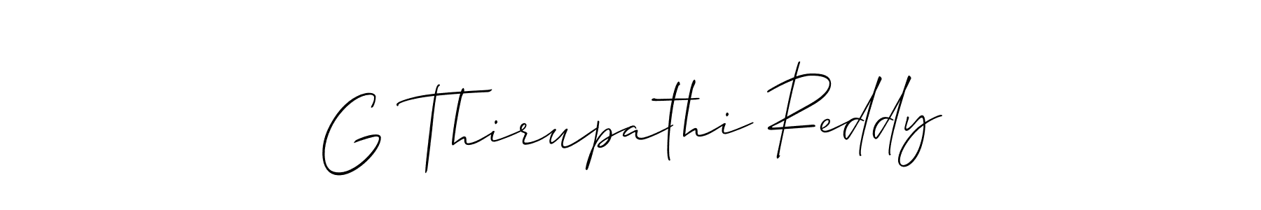 Also You can easily find your signature by using the search form. We will create G Thirupathi Reddy name handwritten signature images for you free of cost using Allison_Script sign style. G Thirupathi Reddy signature style 2 images and pictures png