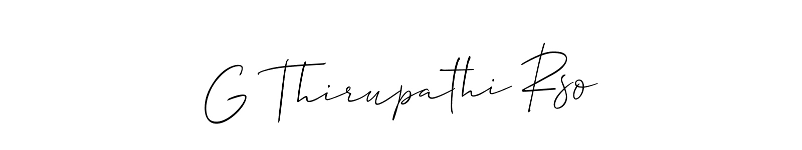 Also You can easily find your signature by using the search form. We will create G Thirupathi Rso name handwritten signature images for you free of cost using Allison_Script sign style. G Thirupathi Rso signature style 2 images and pictures png