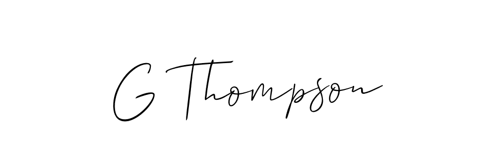 Also You can easily find your signature by using the search form. We will create G Thompson name handwritten signature images for you free of cost using Allison_Script sign style. G Thompson signature style 2 images and pictures png