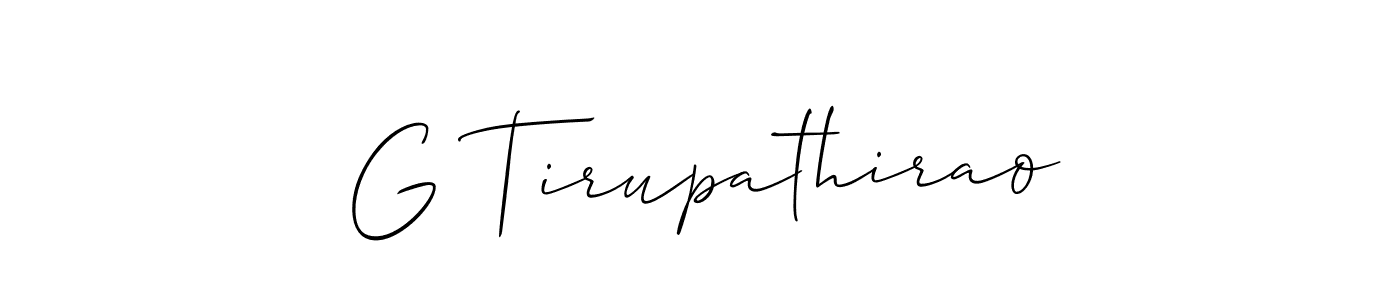 Once you've used our free online signature maker to create your best signature Allison_Script style, it's time to enjoy all of the benefits that G Tirupathirao name signing documents. G Tirupathirao signature style 2 images and pictures png
