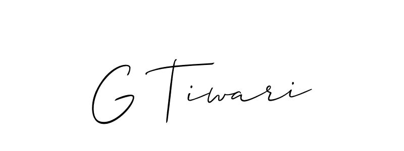 if you are searching for the best signature style for your name G Tiwari. so please give up your signature search. here we have designed multiple signature styles  using Allison_Script. G Tiwari signature style 2 images and pictures png