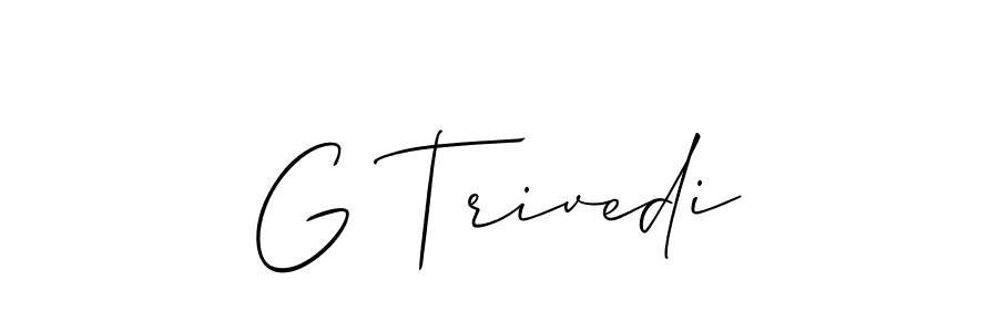 How to make G Trivedi signature? Allison_Script is a professional autograph style. Create handwritten signature for G Trivedi name. G Trivedi signature style 2 images and pictures png