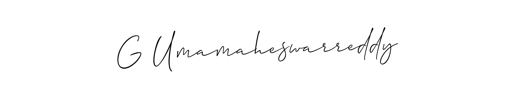 Similarly Allison_Script is the best handwritten signature design. Signature creator online .You can use it as an online autograph creator for name G Umamaheswarreddy. G Umamaheswarreddy signature style 2 images and pictures png