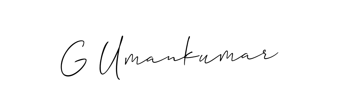 Design your own signature with our free online signature maker. With this signature software, you can create a handwritten (Allison_Script) signature for name G Umankumar. G Umankumar signature style 2 images and pictures png