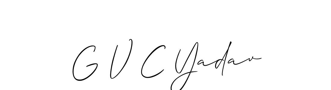 Similarly Allison_Script is the best handwritten signature design. Signature creator online .You can use it as an online autograph creator for name G V C Yadav. G V C Yadav signature style 2 images and pictures png