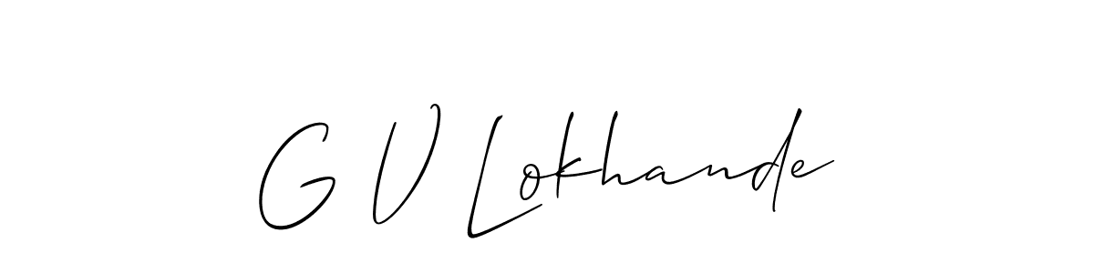 You can use this online signature creator to create a handwritten signature for the name G V Lokhande. This is the best online autograph maker. G V Lokhande signature style 2 images and pictures png