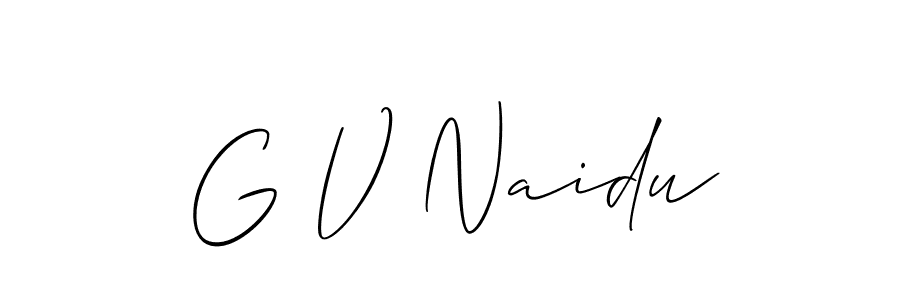 Use a signature maker to create a handwritten signature online. With this signature software, you can design (Allison_Script) your own signature for name G V Naidu. G V Naidu signature style 2 images and pictures png