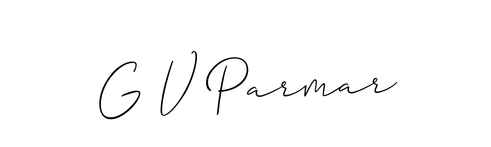 Make a short G V Parmar signature style. Manage your documents anywhere anytime using Allison_Script. Create and add eSignatures, submit forms, share and send files easily. G V Parmar signature style 2 images and pictures png