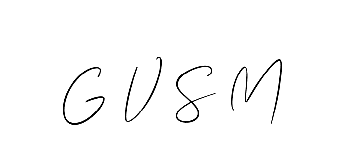 How to make G V S M signature? Allison_Script is a professional autograph style. Create handwritten signature for G V S M name. G V S M signature style 2 images and pictures png