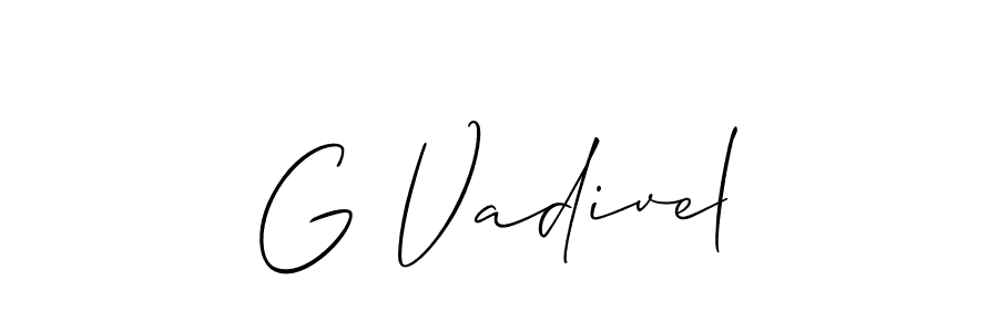 Best and Professional Signature Style for G Vadivel. Allison_Script Best Signature Style Collection. G Vadivel signature style 2 images and pictures png