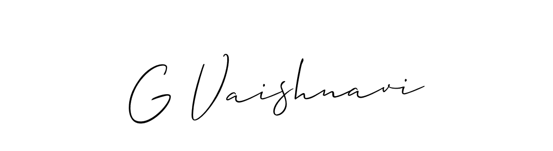 G Vaishnavi stylish signature style. Best Handwritten Sign (Allison_Script) for my name. Handwritten Signature Collection Ideas for my name G Vaishnavi. G Vaishnavi signature style 2 images and pictures png