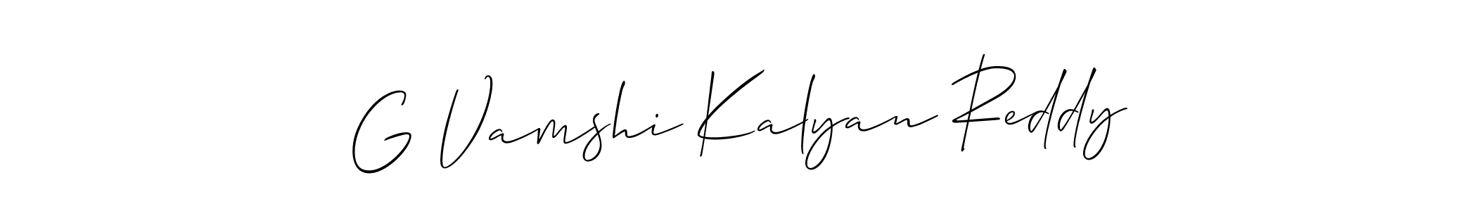 Also we have G Vamshi Kalyan Reddy name is the best signature style. Create professional handwritten signature collection using Allison_Script autograph style. G Vamshi Kalyan Reddy signature style 2 images and pictures png