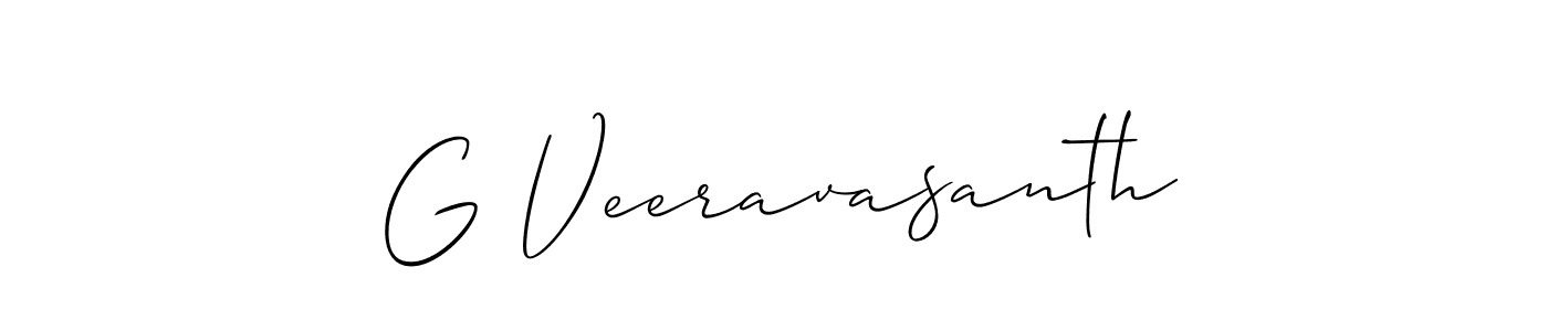 How to make G Veeravasanth signature? Allison_Script is a professional autograph style. Create handwritten signature for G Veeravasanth name. G Veeravasanth signature style 2 images and pictures png
