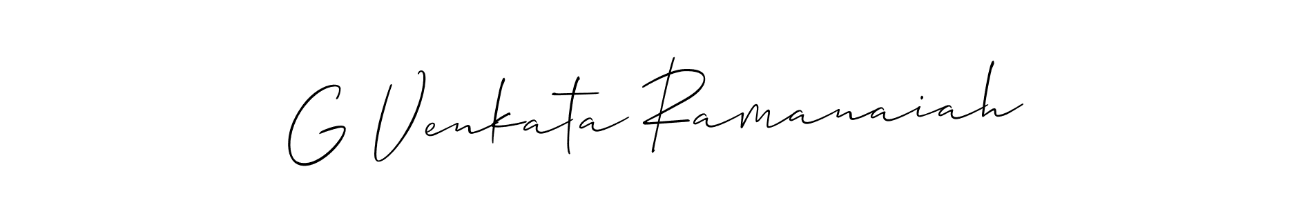 This is the best signature style for the G Venkata Ramanaiah name. Also you like these signature font (Allison_Script). Mix name signature. G Venkata Ramanaiah signature style 2 images and pictures png