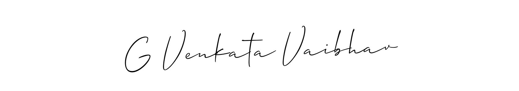 See photos of G Venkata Vaibhav official signature by Spectra . Check more albums & portfolios. Read reviews & check more about Allison_Script font. G Venkata Vaibhav signature style 2 images and pictures png