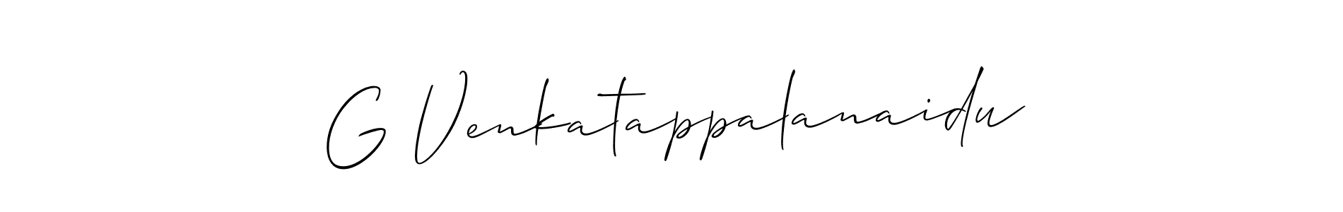 Also You can easily find your signature by using the search form. We will create G Venkatappalanaidu name handwritten signature images for you free of cost using Allison_Script sign style. G Venkatappalanaidu signature style 2 images and pictures png
