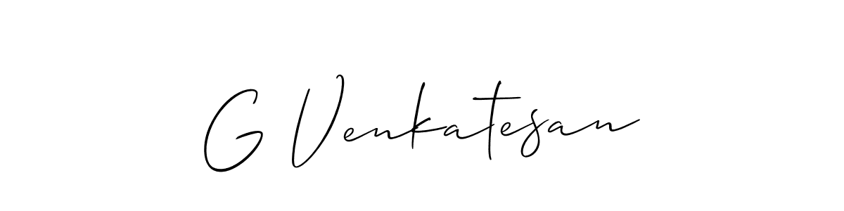 How to make G Venkatesan name signature. Use Allison_Script style for creating short signs online. This is the latest handwritten sign. G Venkatesan signature style 2 images and pictures png
