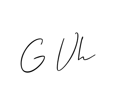 You should practise on your own different ways (Allison_Script) to write your name (G Vh) in signature. don't let someone else do it for you. G Vh signature style 2 images and pictures png