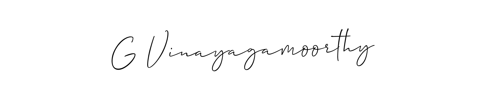 Also You can easily find your signature by using the search form. We will create G Vinayagamoorthy name handwritten signature images for you free of cost using Allison_Script sign style. G Vinayagamoorthy signature style 2 images and pictures png