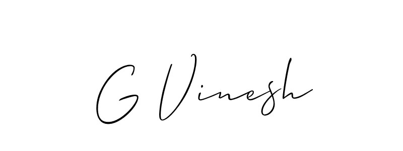 Best and Professional Signature Style for G Vinesh. Allison_Script Best Signature Style Collection. G Vinesh signature style 2 images and pictures png