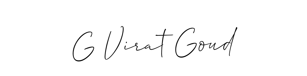 G Virat Goud stylish signature style. Best Handwritten Sign (Allison_Script) for my name. Handwritten Signature Collection Ideas for my name G Virat Goud. G Virat Goud signature style 2 images and pictures png