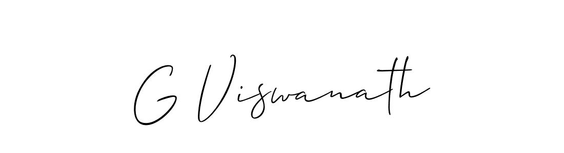 Make a beautiful signature design for name G Viswanath. With this signature (Allison_Script) style, you can create a handwritten signature for free. G Viswanath signature style 2 images and pictures png