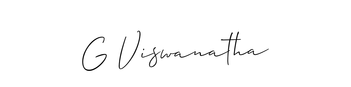 How to make G Viswanatha name signature. Use Allison_Script style for creating short signs online. This is the latest handwritten sign. G Viswanatha signature style 2 images and pictures png
