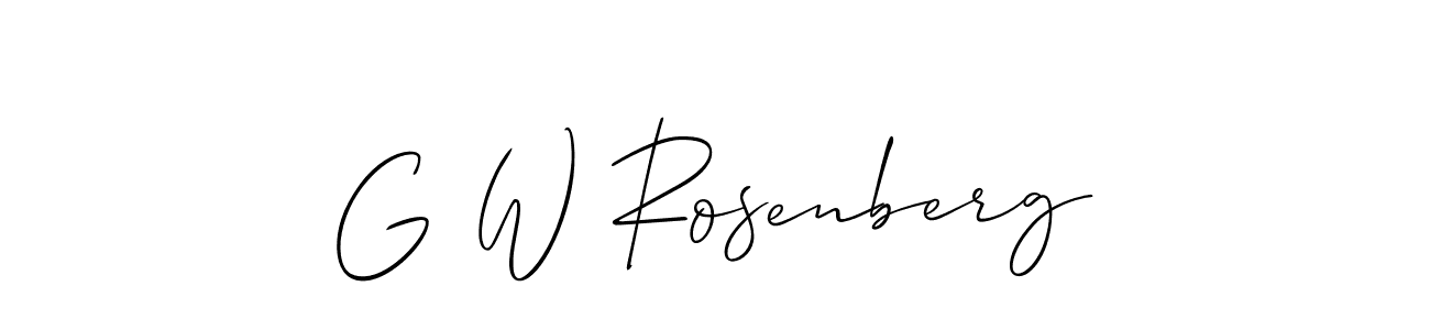 How to Draw G W Rosenberg signature style? Allison_Script is a latest design signature styles for name G W Rosenberg. G W Rosenberg signature style 2 images and pictures png