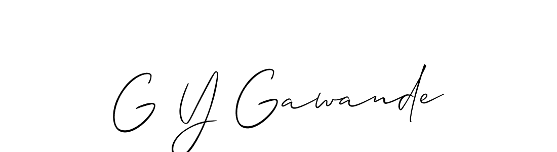 You should practise on your own different ways (Allison_Script) to write your name (G Y Gawande) in signature. don't let someone else do it for you. G Y Gawande signature style 2 images and pictures png