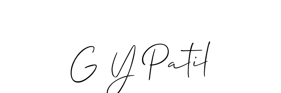 Allison_Script is a professional signature style that is perfect for those who want to add a touch of class to their signature. It is also a great choice for those who want to make their signature more unique. Get G Y Patil name to fancy signature for free. G Y Patil signature style 2 images and pictures png