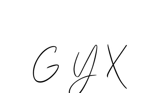 Similarly Allison_Script is the best handwritten signature design. Signature creator online .You can use it as an online autograph creator for name G Y X. G Y X signature style 2 images and pictures png